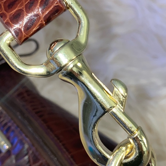 RALPH LAUREN Cocrodile Embossed Mini Baguette Bag - Picture 7 of 16